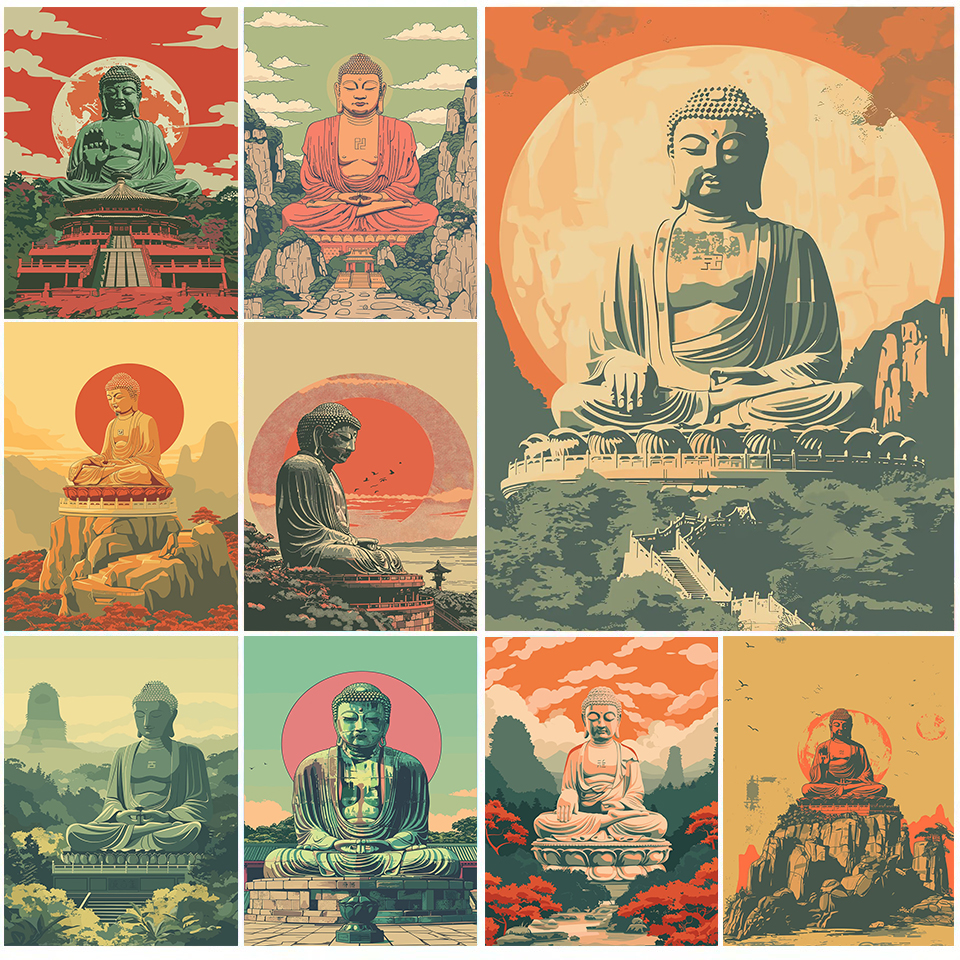 Japanese Zen Lifestyle - Retro Japanese Style Tokyo Buddha Statue