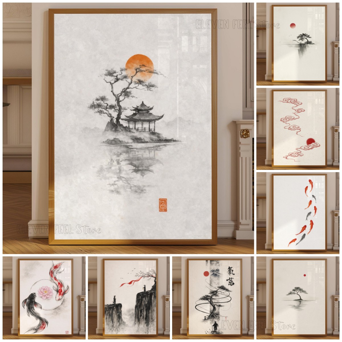 Japanese Ink Tree Poster Wabi  - Japanese Zen Lifestyle incelemesi ve fiyatı