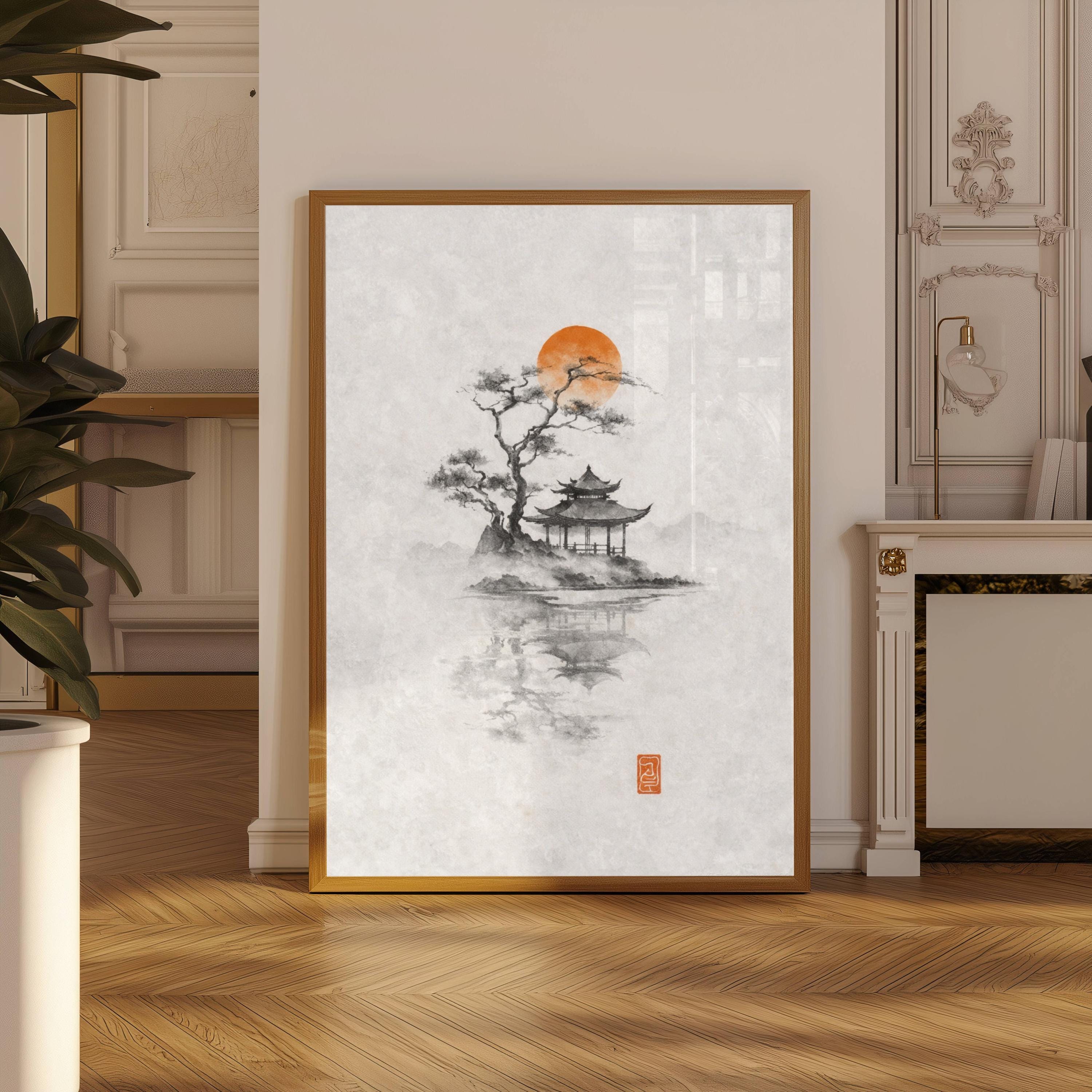 Japanese Ink Tree Poster Wabi  - Japanese Zen Lifestyle incelemesi ve fiyatı