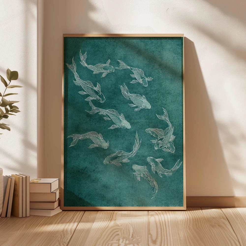 Japanese Koi Fish Posters Red  - Japanese Zen Lifestyle incelemesi ve fiyatı