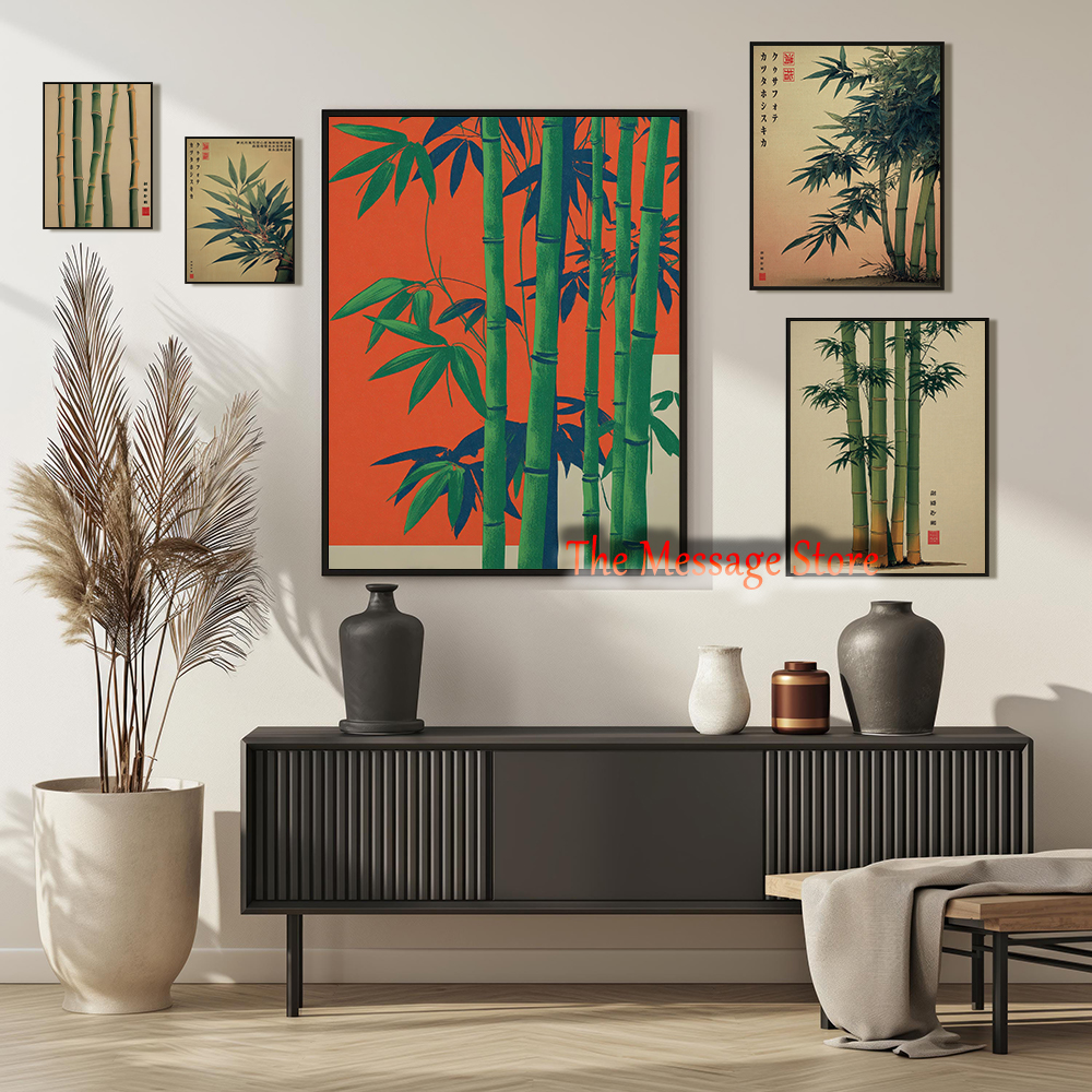 Japanese Bamboo Vintage Ukiyo- - Japanese Zen Lifestyle incelemesi ve fiyatı