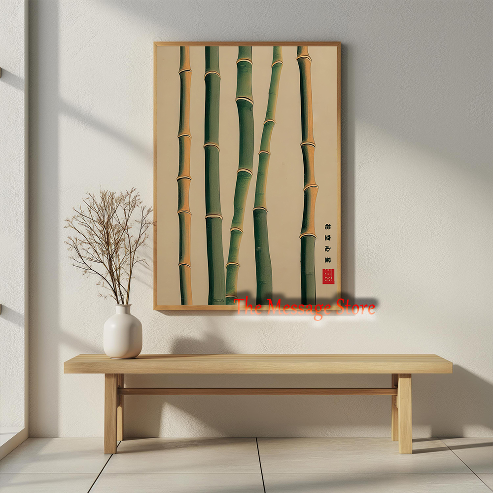 Japanese Bamboo Vintage Ukiyo- - Japanese Zen Lifestyle incelemesi ve fiyatı