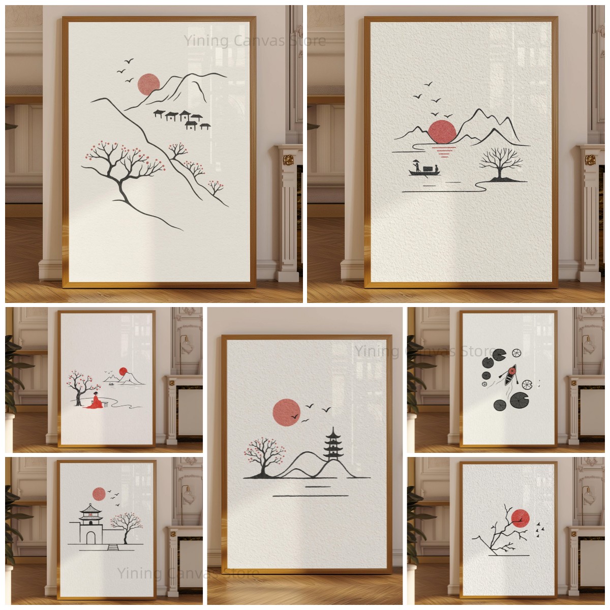 Minimalist Japanese Ink Poster - Japanese Zen Lifestyle incelemesi ve fiyatı
