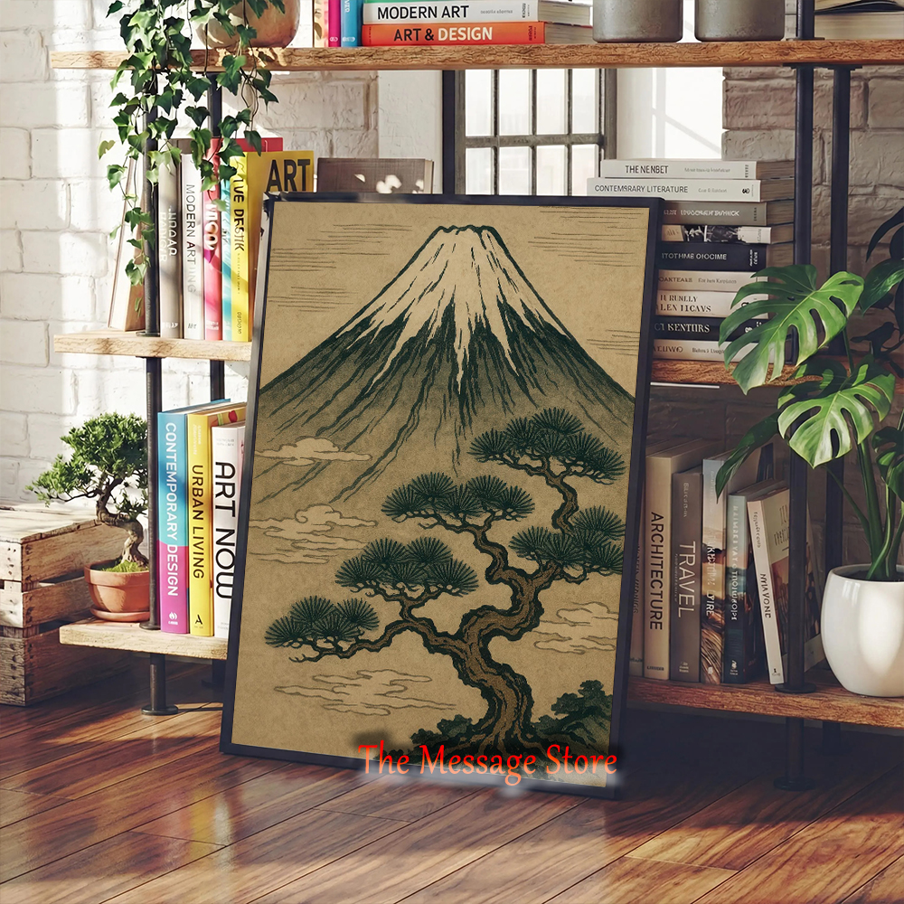 Retro Fuji Japanese Landscape  - Japanese Zen Lifestyle incelemesi ve fiyatı